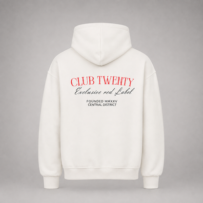 Oversized Hoodie - Red Label - Weiss