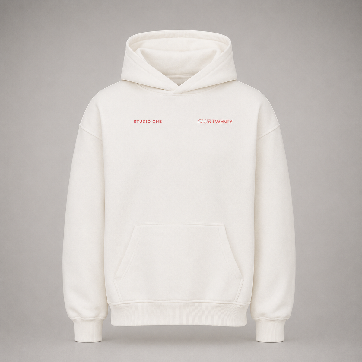 Oversized Hoodie - Red Label - Weiss