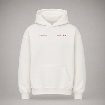 Oversized Hoodie - Red Label - Weiss