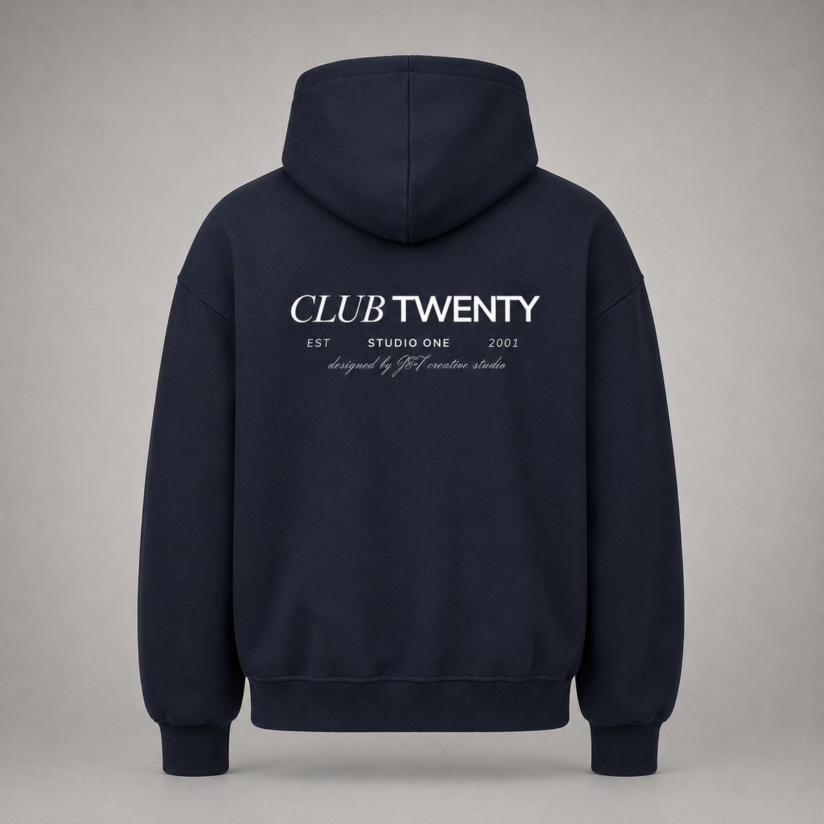 Oversized Zipper - Navy