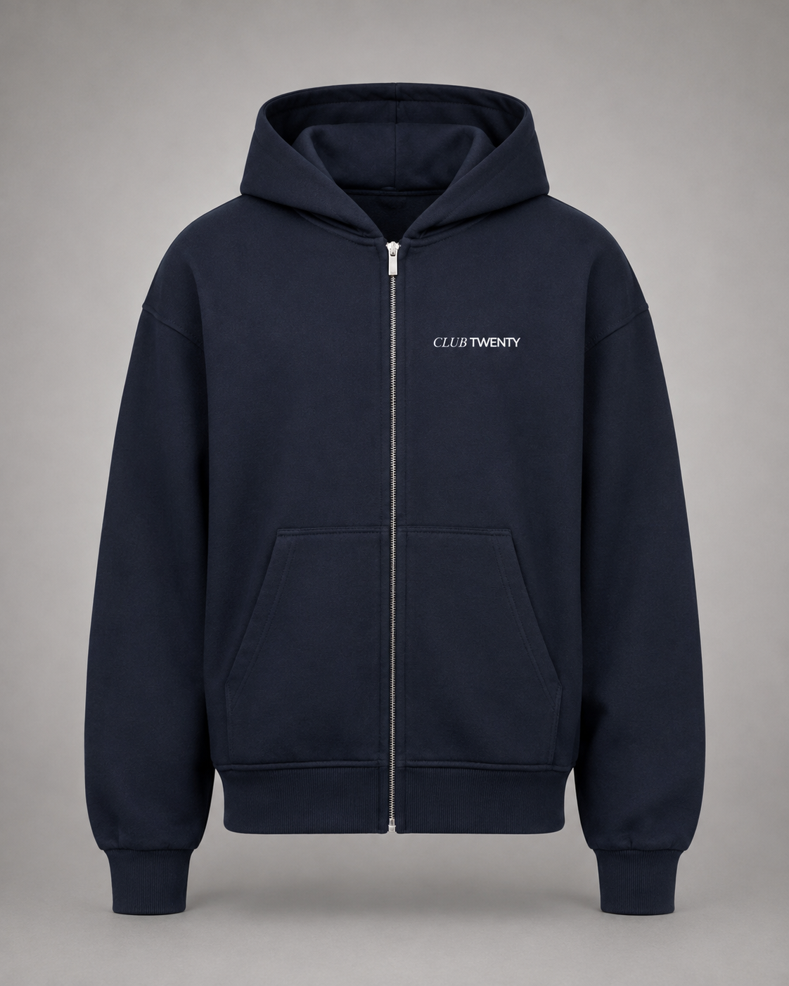 Oversized Zipper - Navy