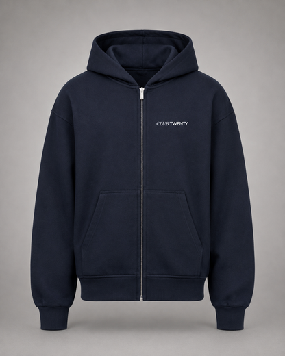 Oversized Zipper - Navy