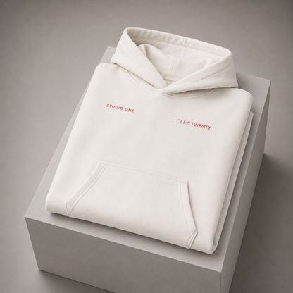 Oversized Hoodie - Red Label - Weiss