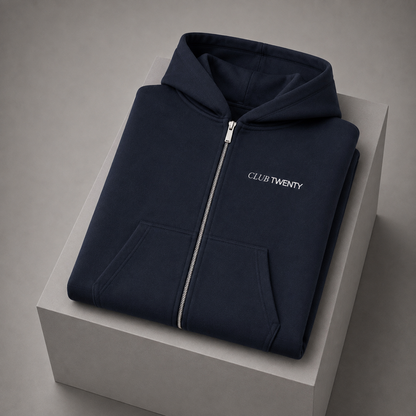 Oversized Zipper - Navy